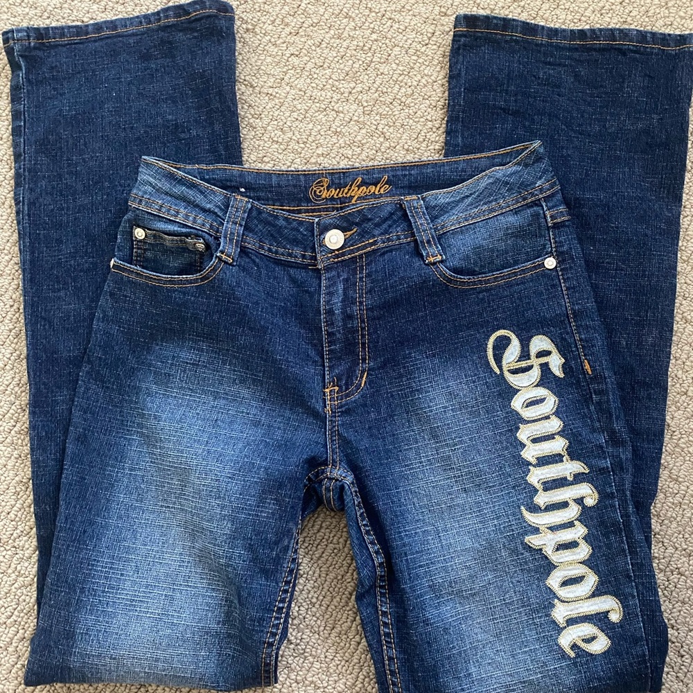vintage y2k southpole mid rise jeans!!